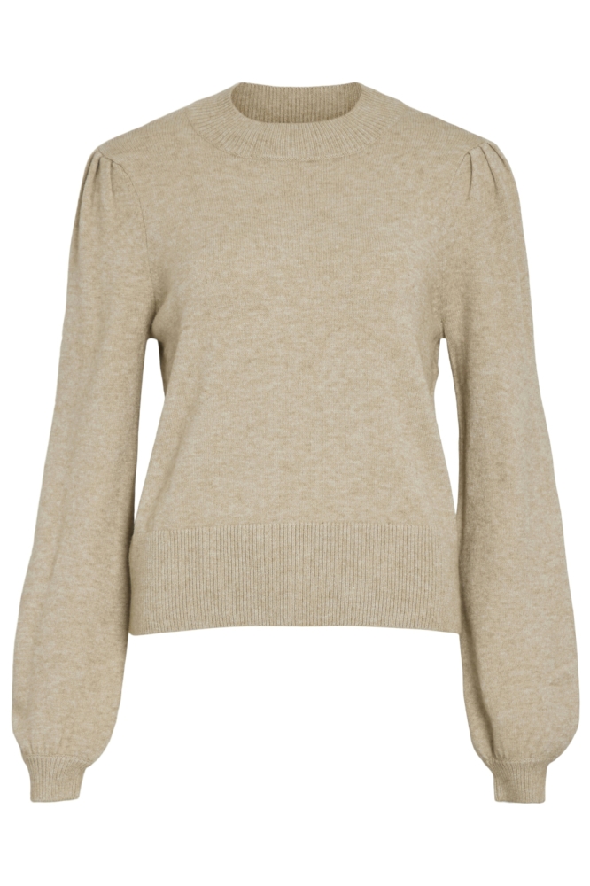 Vila beige dames trui | Vooraanzicht