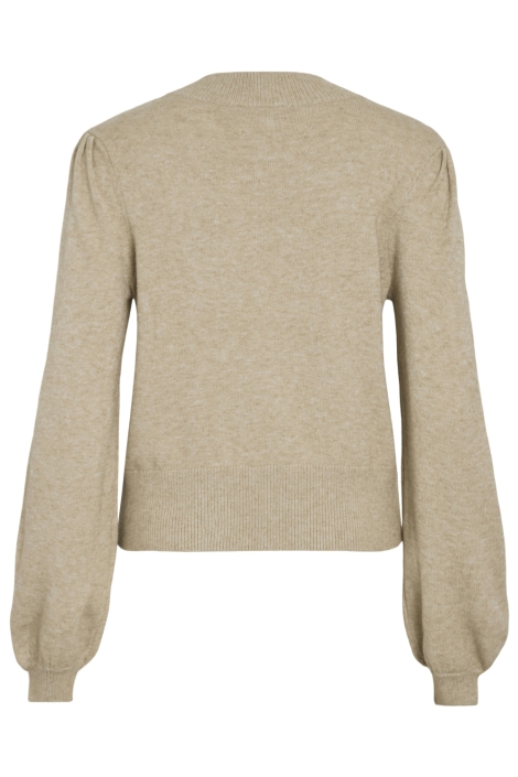 Vila beige dames trui | Achteraanzicht