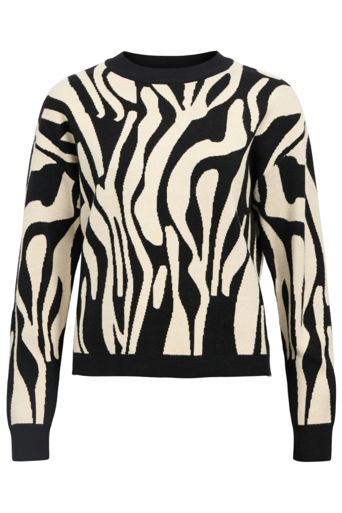 Object zwarte dames trui | Vooraanzicht