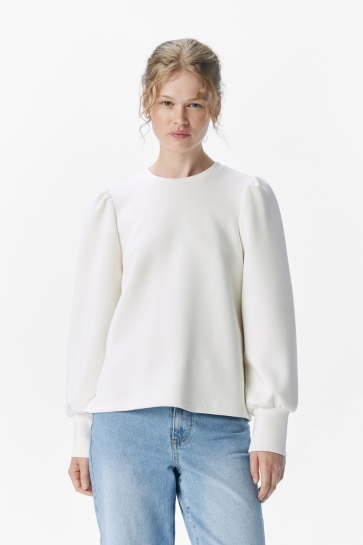 Object objandrea re l/s o-neck top noos Beige