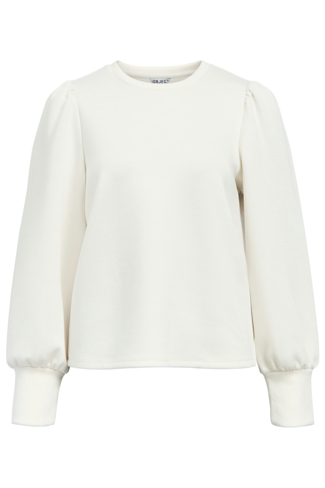 Object beige dames sweater | Vooraanzicht