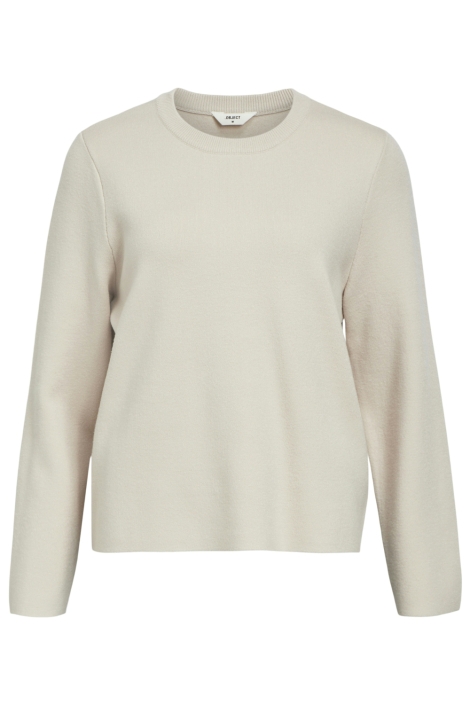 Object beige dames trui | Vooraanzicht