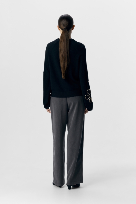 Object zwarte dames trui | Model