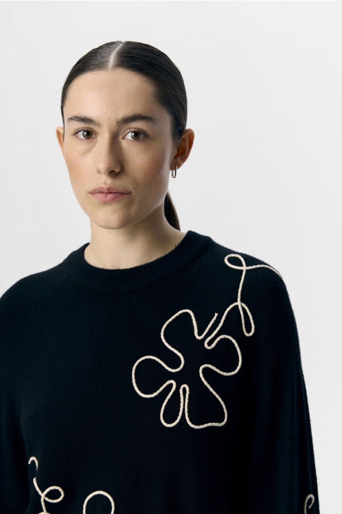 Object zwarte dames trui | Close up