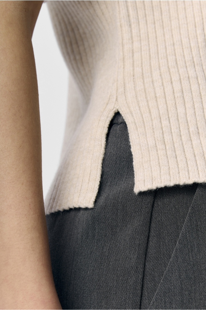 Object beige dames trui | Close up