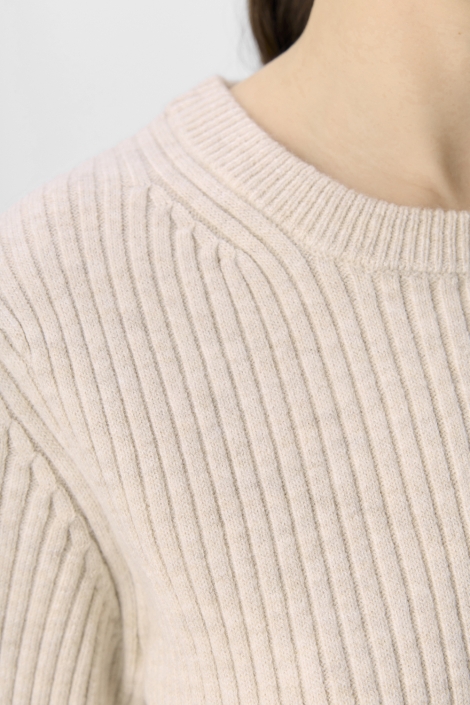 Object beige dames trui | Kleurstaal