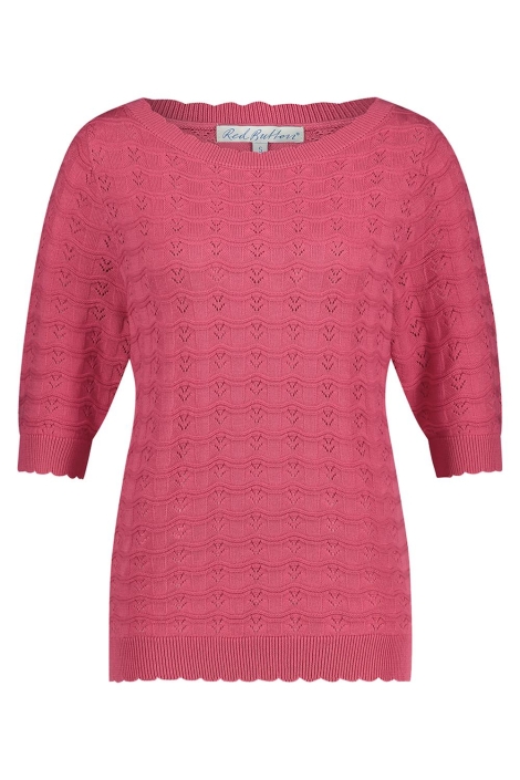 Red Button roze dames t-shirt | Vooraanzicht