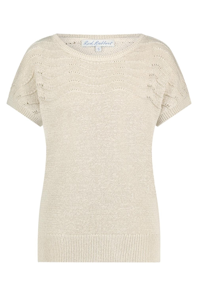 Red Button beige dames t-shirt | Vooraanzicht