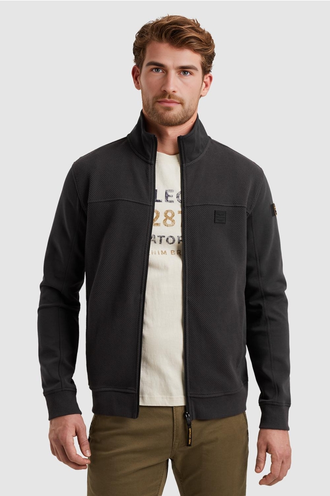 PME legend blauwe heren vest | Model vooraanzicht