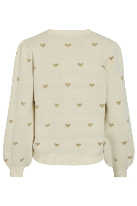Vila beige dames trui | Achteraanzicht