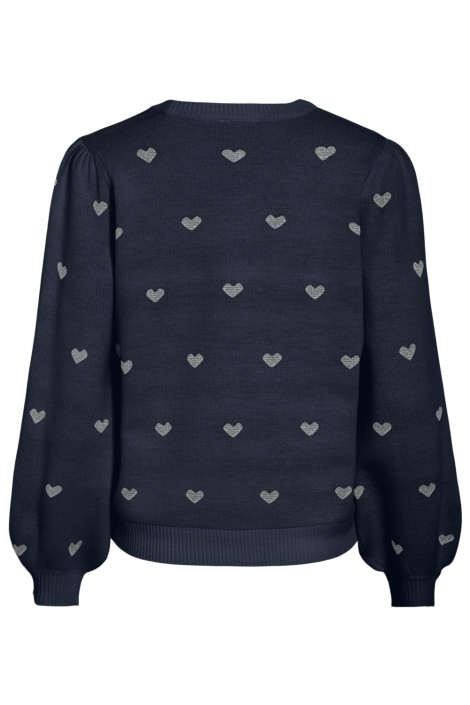 Vila blauwe dames trui | Achteraanzicht