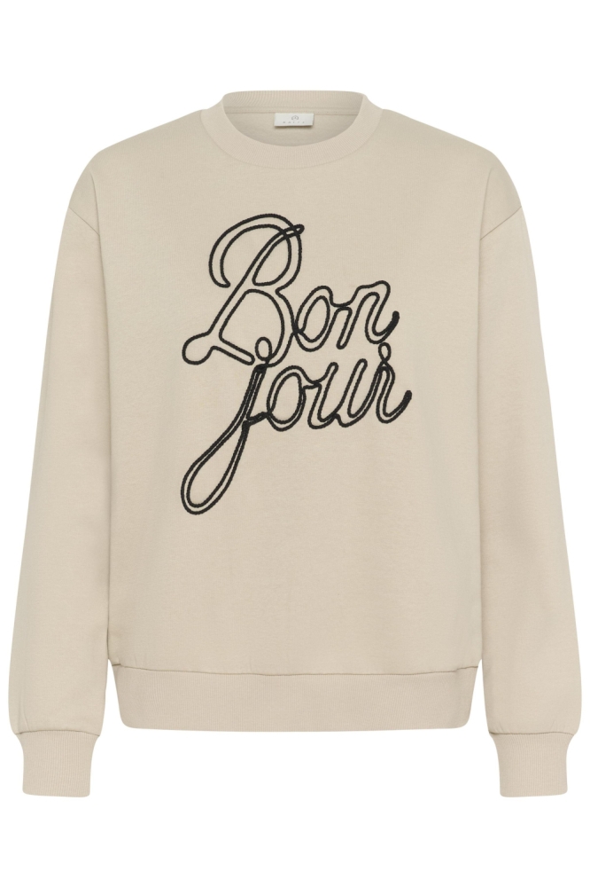 Kaffe beige dames sweater | Vooraanzicht