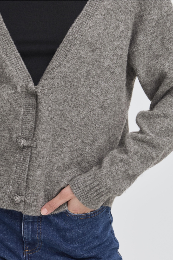 Ichi grijze dames vest | Unique Selling Point