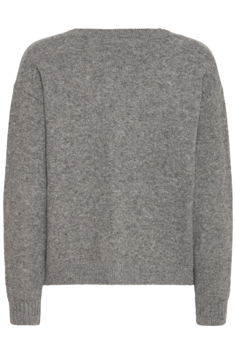 Ichi grijze dames vest | Achteraanzicht