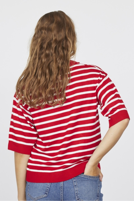 SisterS point rode dames t-shirt | Model achteraanzicht