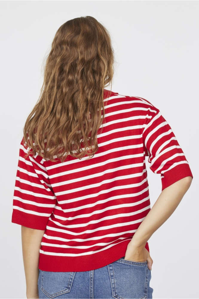 SisterS point rode dames t-shirt | Model achteraanzicht