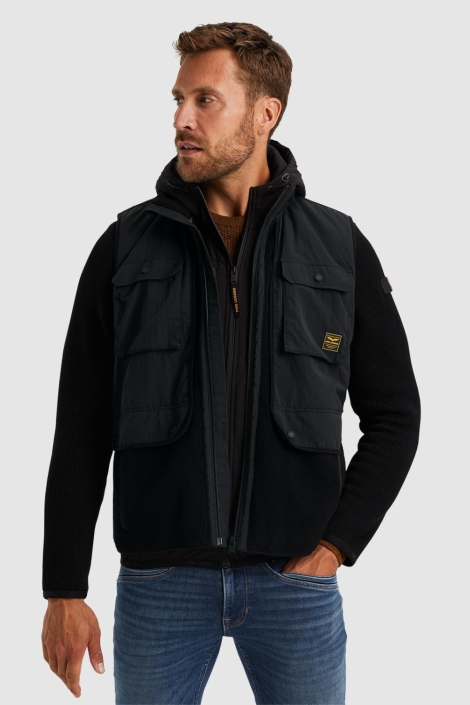 PME legend zwarte heren jas | Model vooraanzicht