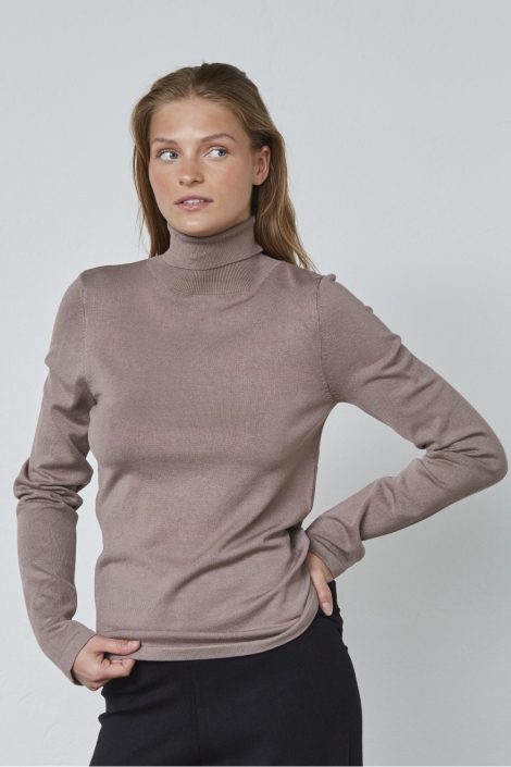 SisterS point camel dames trui | Model vooraanzicht