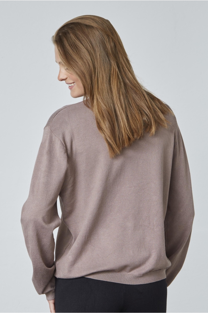 SisterS point camel dames vest | Model achteraanzicht