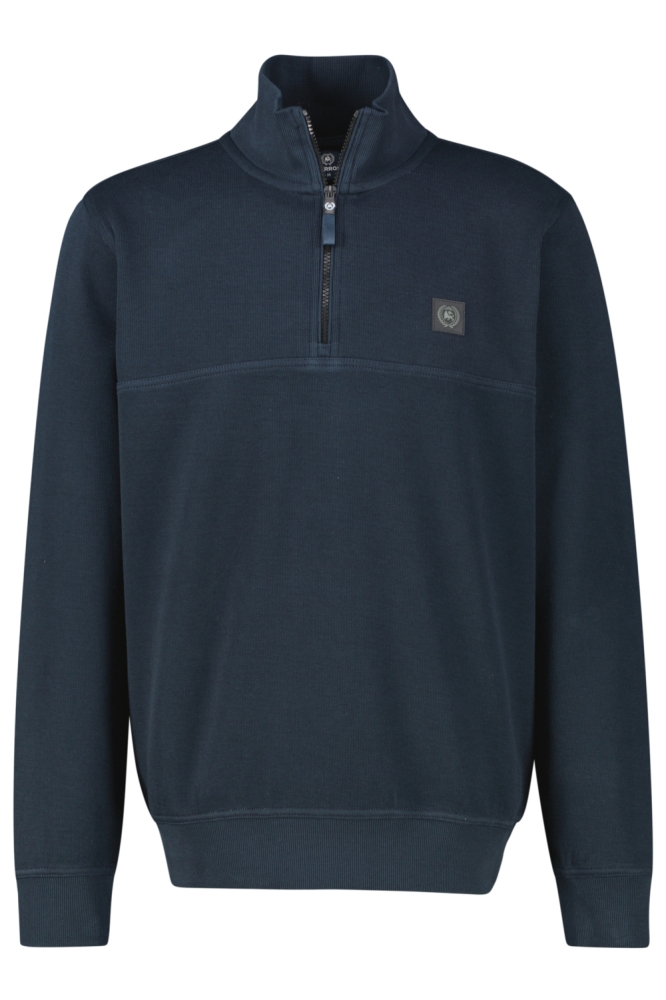 Lerros blauwe heren trui | Vooraanzicht