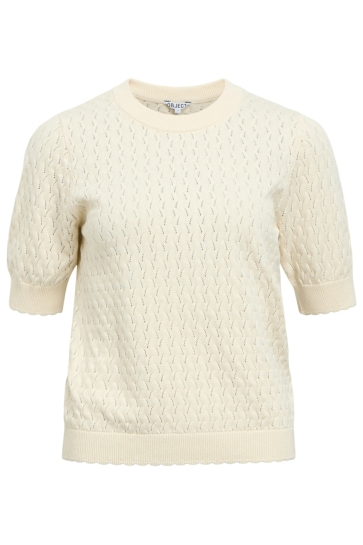 Object OBJFLAUNY SS RE KNIT TOP 143 23048381 Birch