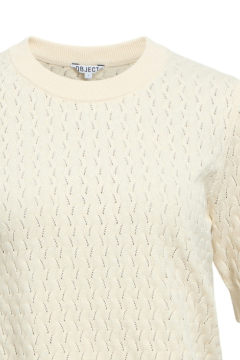 Object beige dames trui | Close up