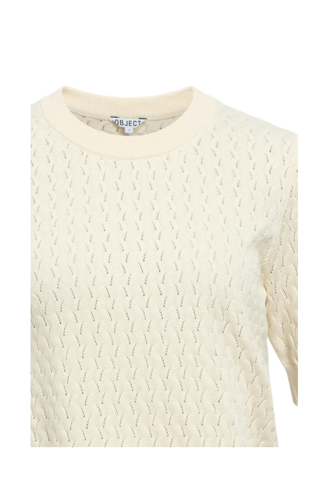 Object beige dames trui | Close up