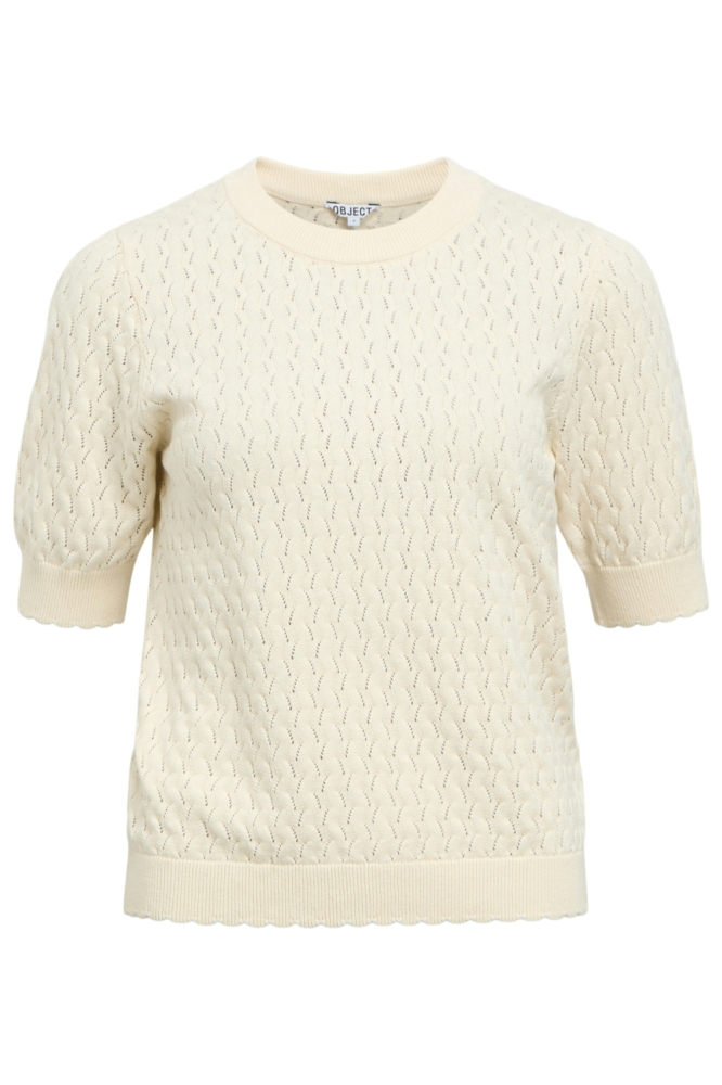 Object beige dames trui | Vooraanzicht