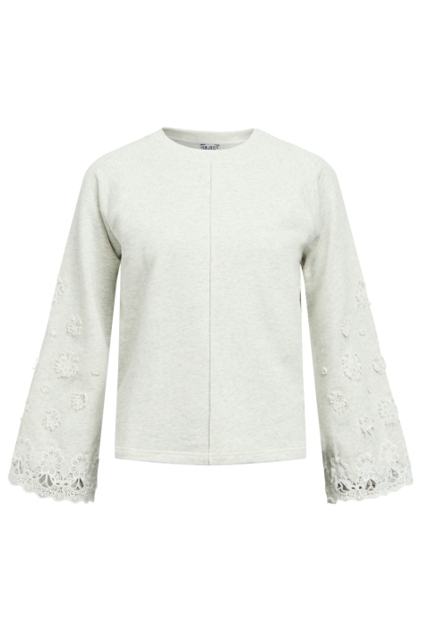 Object grijze dames sweater | Vooraanzicht