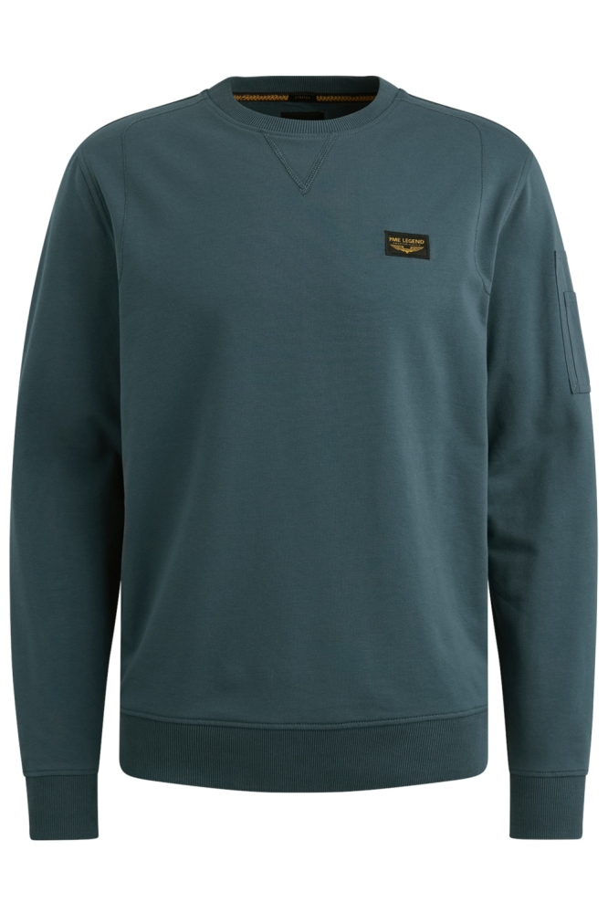 PME legend blauwe heren sweater | Vooraanzicht
