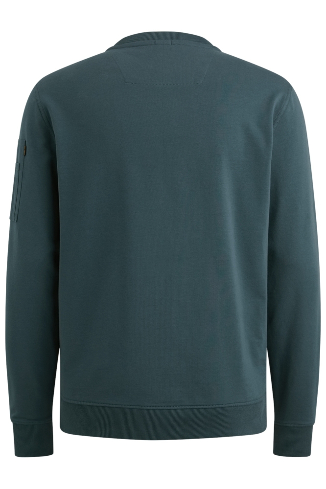 PME legend blauwe heren sweater | Achteraanzicht