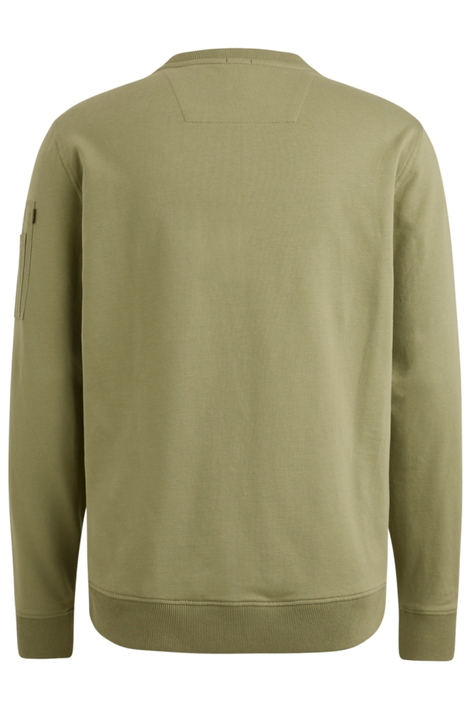 PME legend groene heren sweater | Achteraanzicht