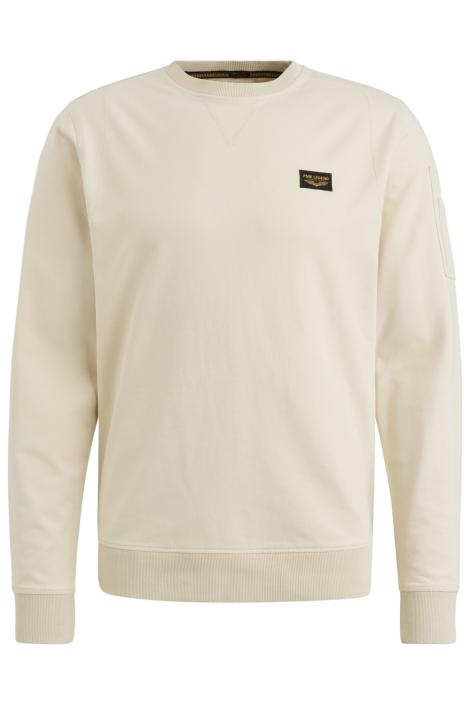PME legend beige heren sweater | Vooraanzicht
