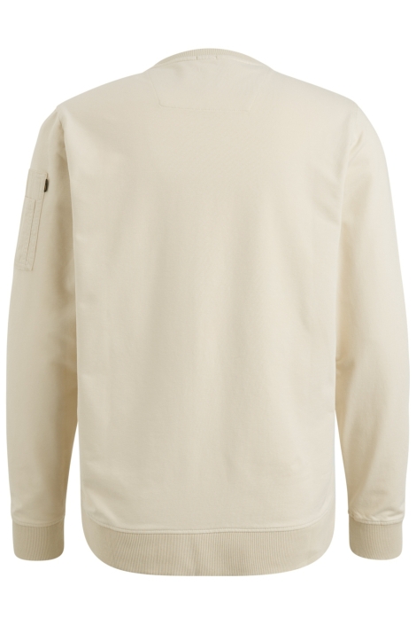 PME legend beige heren sweater | Achteraanzicht
