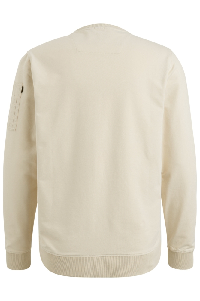 PME legend beige heren sweater | Achteraanzicht