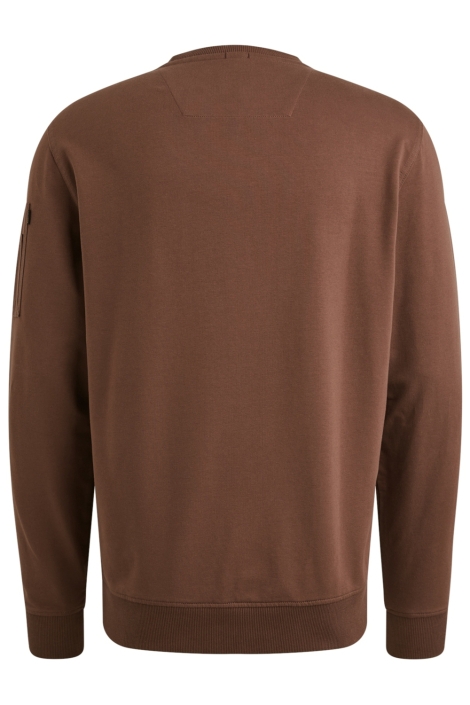 PME legend bruine heren sweater | Achteraanzicht