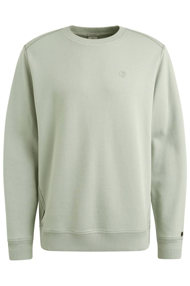 Cast Iron groene heren sweater | Vooraanzicht