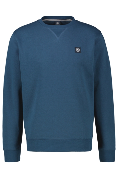 Lerros blauwe heren sweater | Vooraanzicht