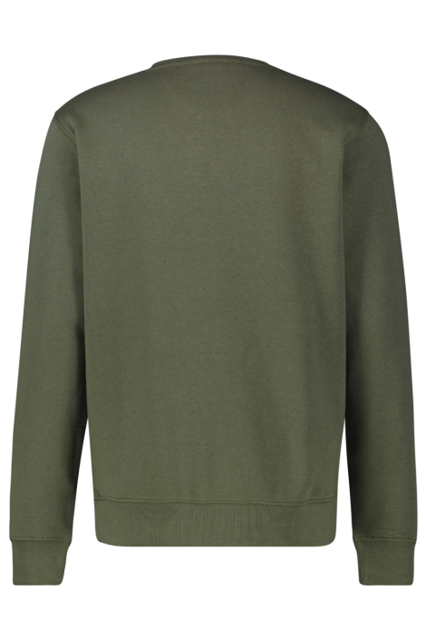 Lerros groene heren sweater | Achteraanzicht