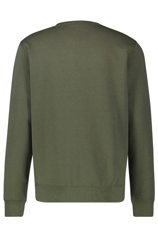 Lerros groene heren sweater | Achteraanzicht