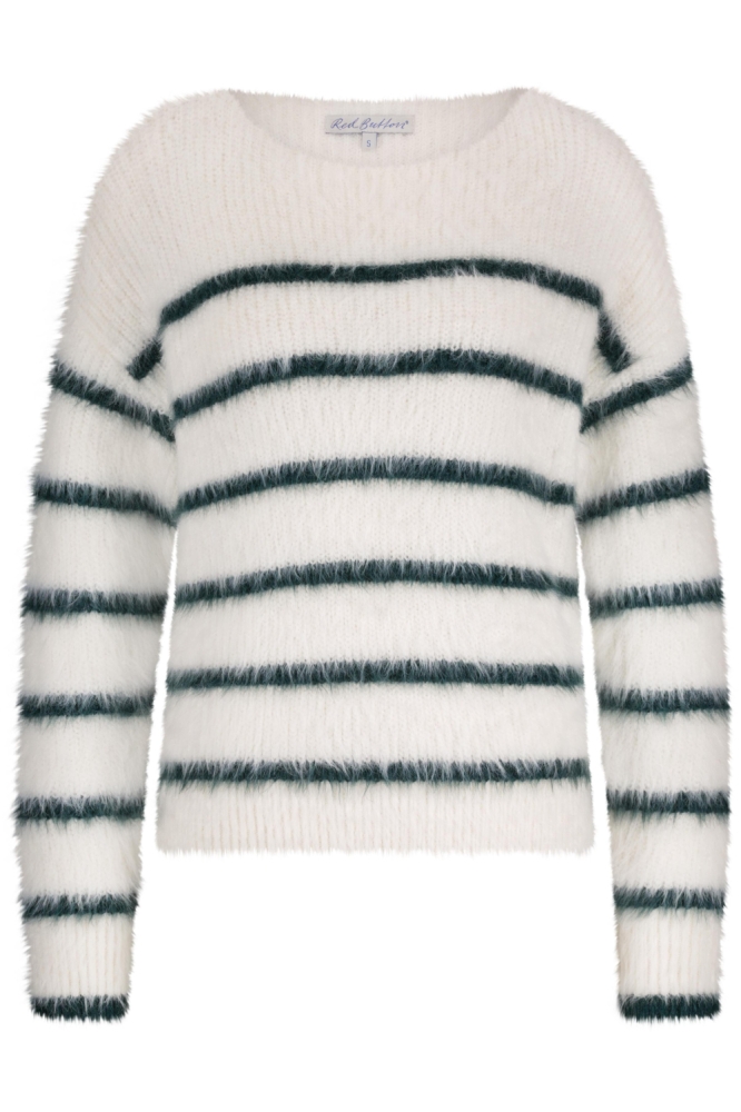 Red Button witte dames trui | Vooraanzicht