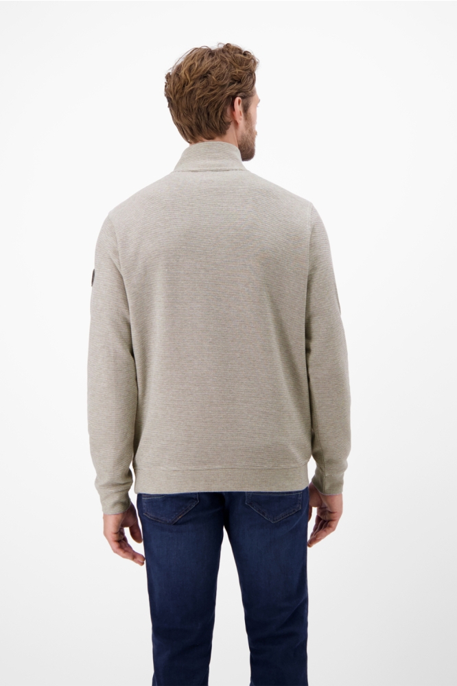 Lerros grijze heren sweater | Model achteraanzicht