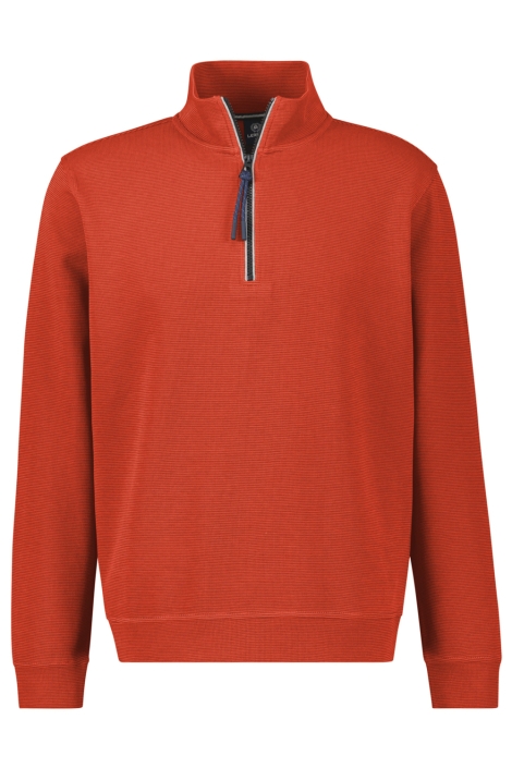 Lerros oranje heren sweater | Vooraanzicht