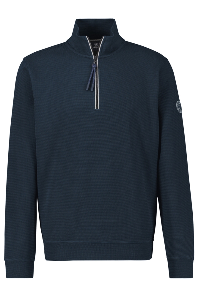 Lerros blauwe heren sweater | Vooraanzicht