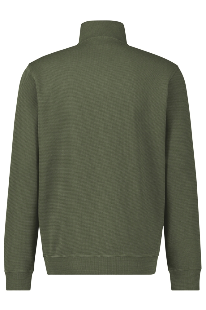 Lerros groene heren sweater | Achteraanzicht