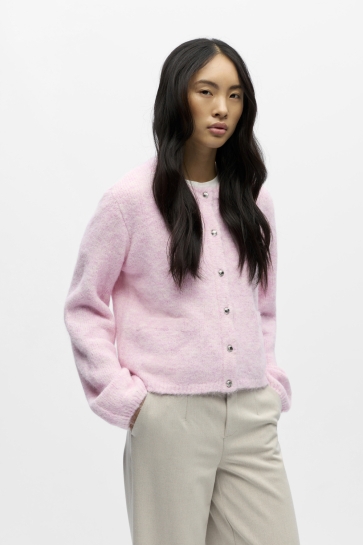 Object Vest OBJSAGGIA RE L/S KNIT CARDIGAN NOOS 23046886 PINK LADY/MELANGE