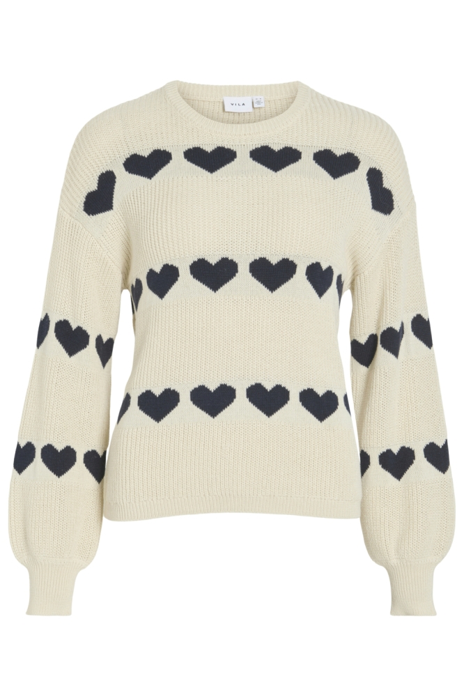 Vila beige dames trui | Vooraanzicht