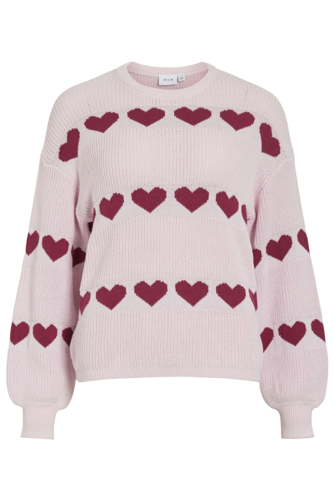 Vila roze dames trui | Vooraanzicht