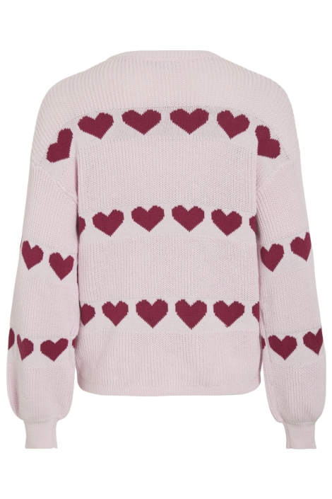 Vila roze dames trui | Achteraanzicht