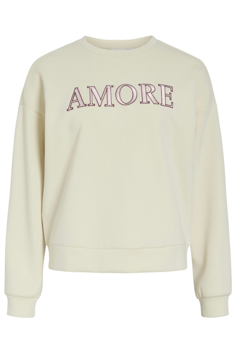 Vila beige dames sweater | Vooraanzicht